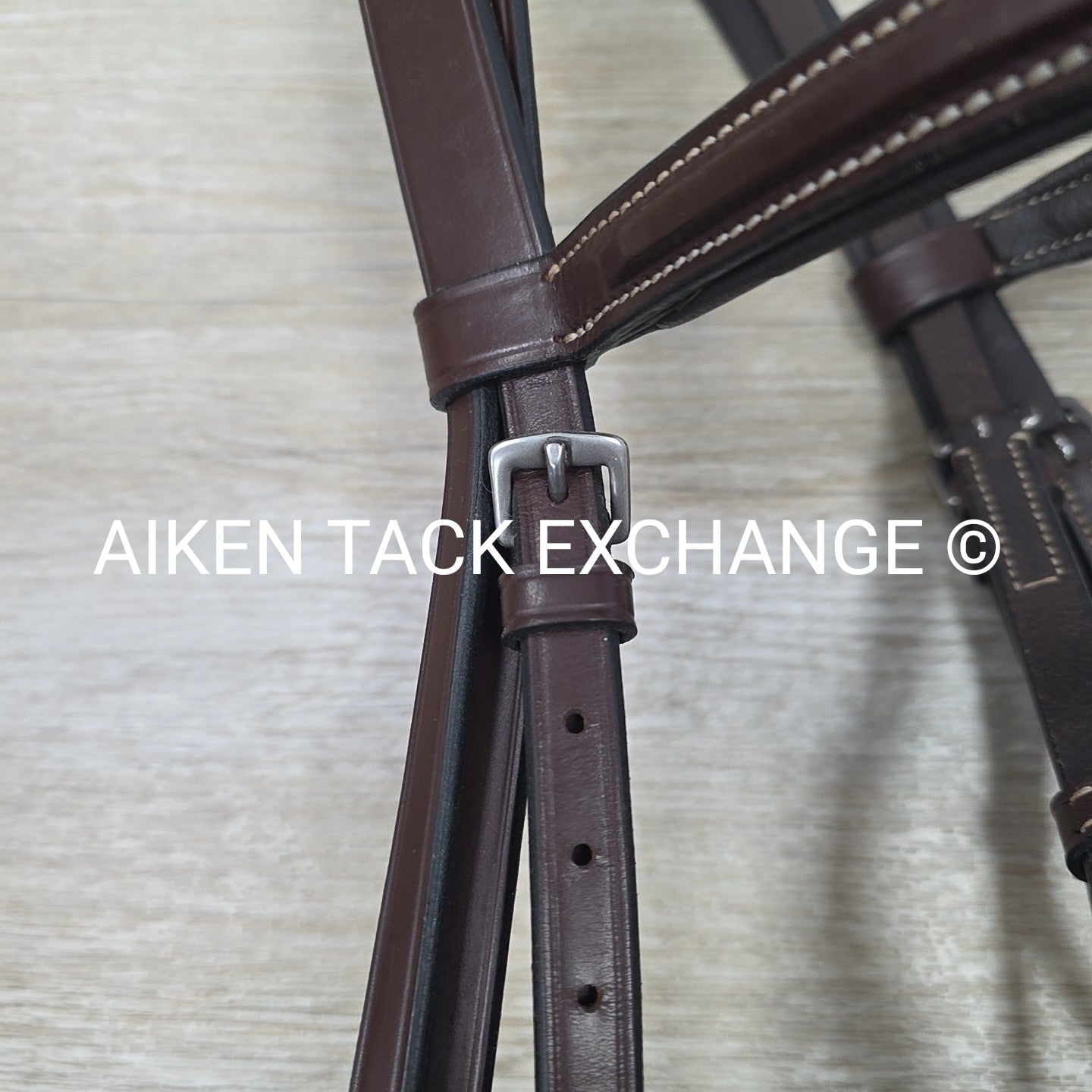 KL Select Red Barn Tryon Hunter Bridle, No Reins, Brown, Oversize