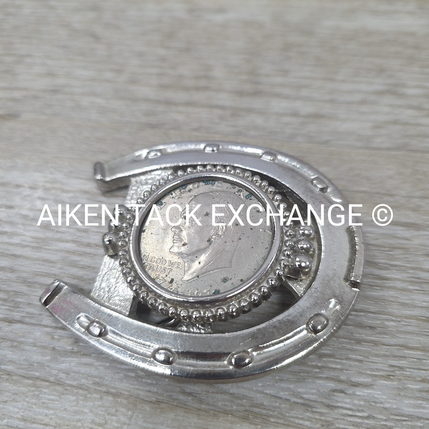 Eisenhower Dollar Horseshoe Belt Buckle