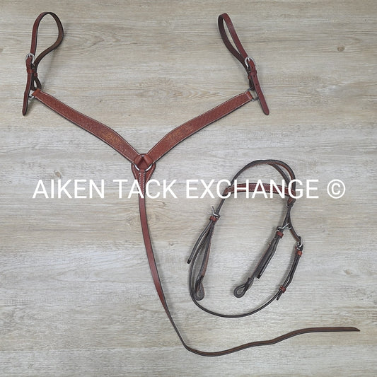 Matching Browband Headstall & Breast Collar Set, Brown, Size Full