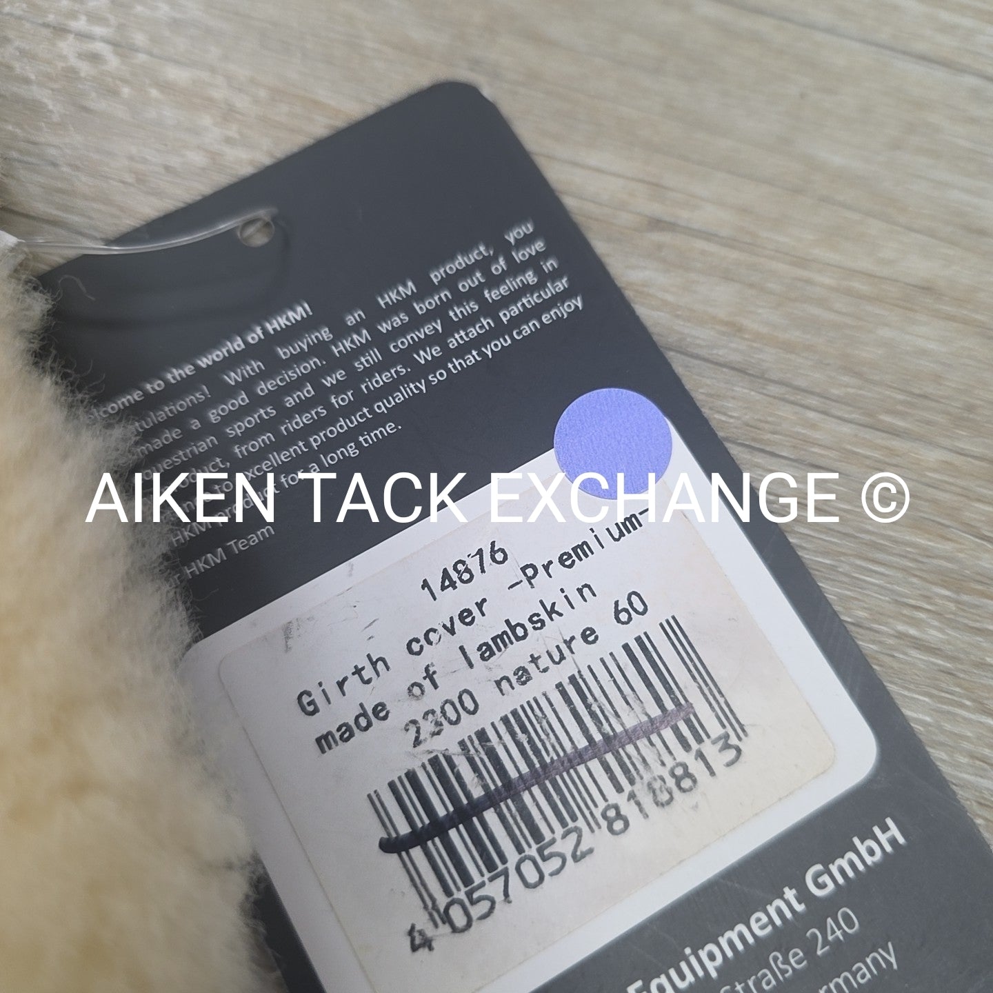 HKM Sheepskin Girth Cover, 24"