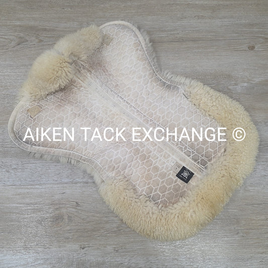 Mattes Platinum Dressage Sheepskin Half Pad with Rear Trim, Size Large