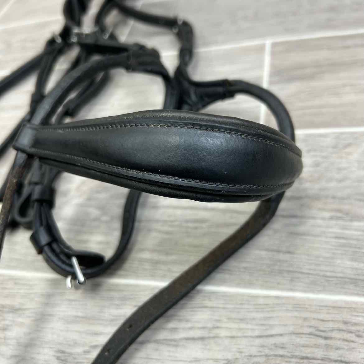 Shires Velociti Rapida Rolled Padded Caveson Bridle, No Reins, Size Full