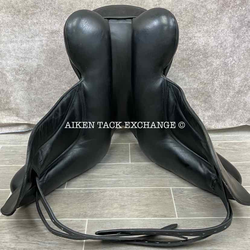 2018 Custom Saddlery Wolfgang Omni Monoflap Dressage Saddle, 17.5" Seat, Adjustable Tree, Wool Flocked Panels