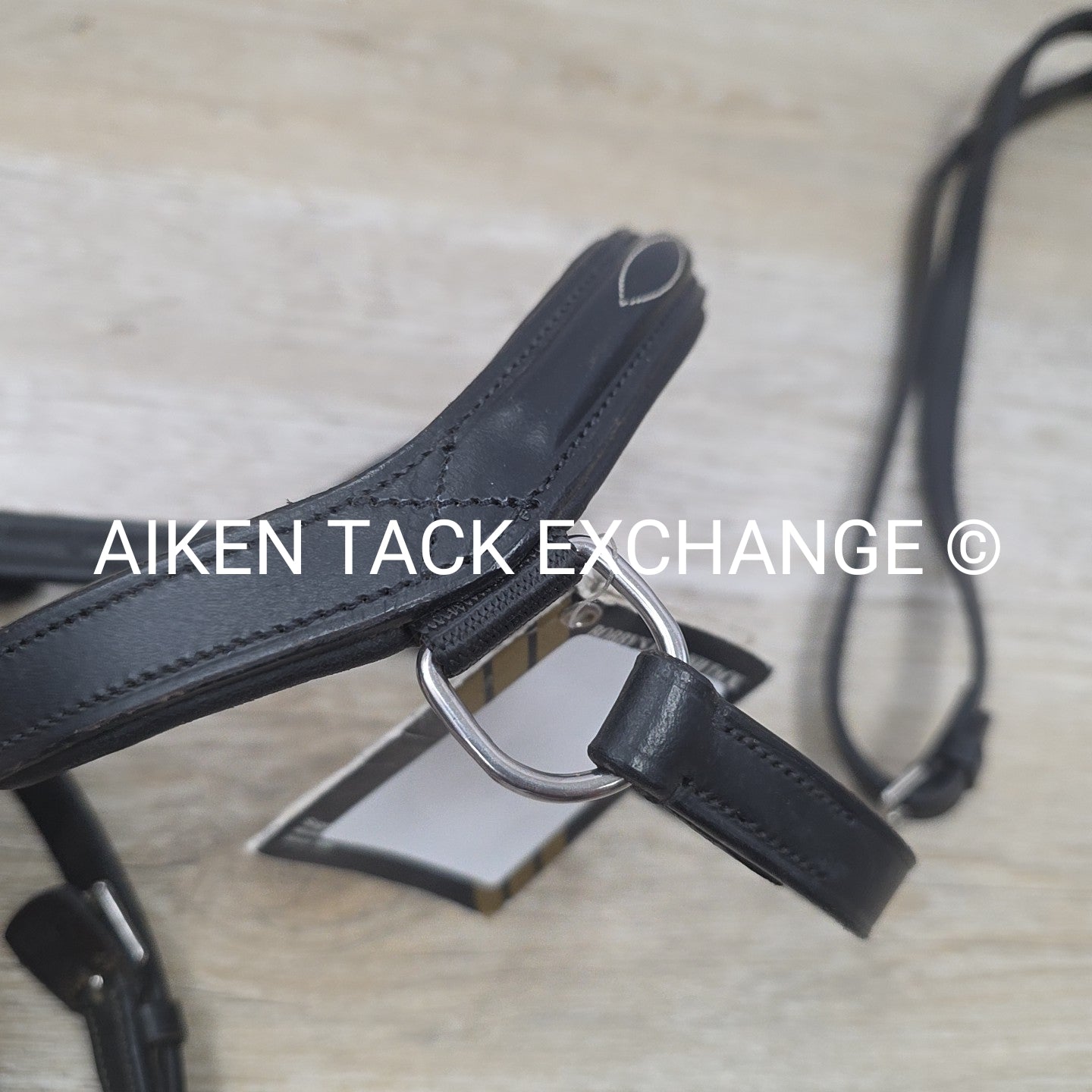 Bobby's English Tack Anatomic Bridle with Rubber Reins, Black, Size Full