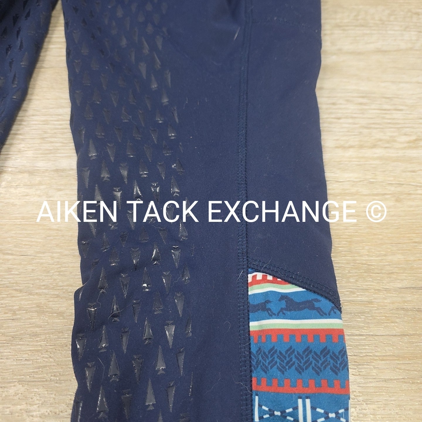 Kerrits Fleece Lite Silicone Grip Knee Patch Tights, Size Medium