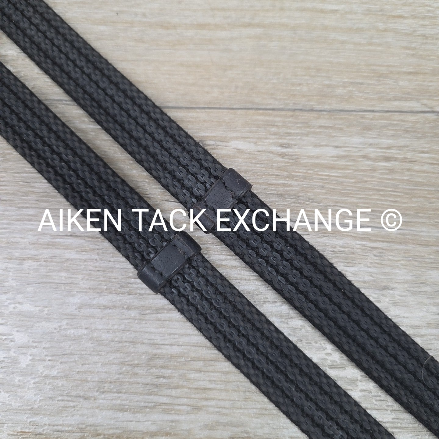 Correct Connect Sure Grip Rubber Reins with 4" Stops, Black, 48"