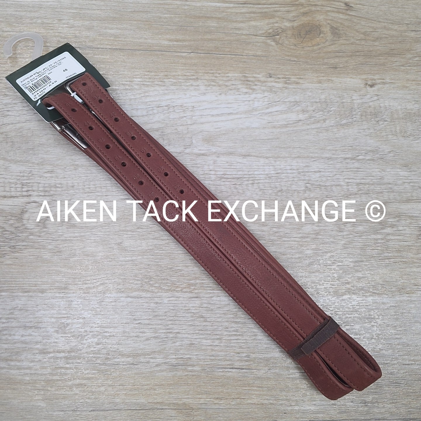 HDR Triple Covered Grippy Close Contact Stirrup Leathers, Australian Nut, 48"