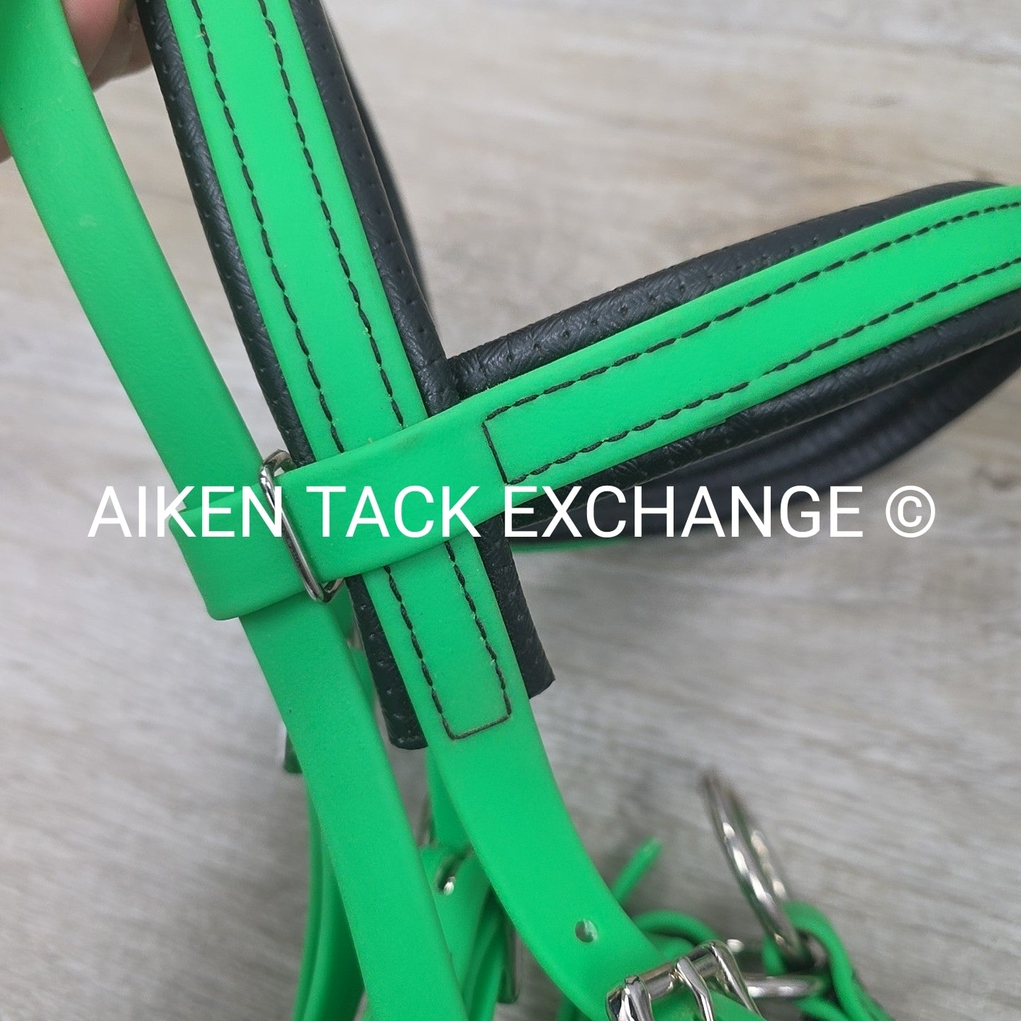Biothane Bitless Bridle with Reins & Breastplate, Green, Size Full