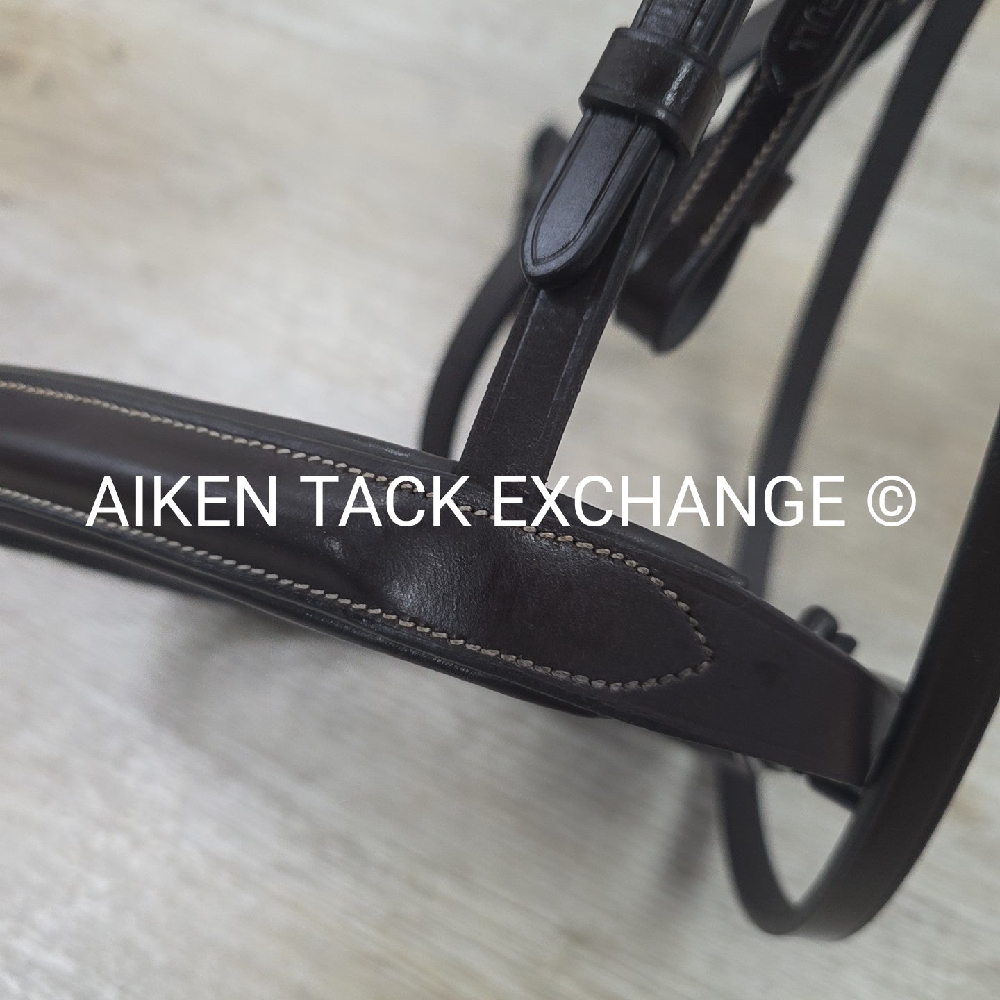 Collegiate Fancy Stitch Bridle with Laced Reins, Brown, Size Full