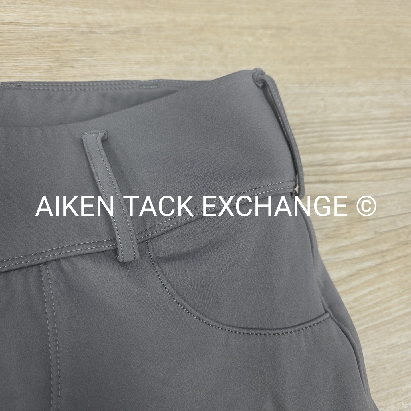 CAS Diamond Silicone Full Seat Compression Breeches, Grey, Size Small