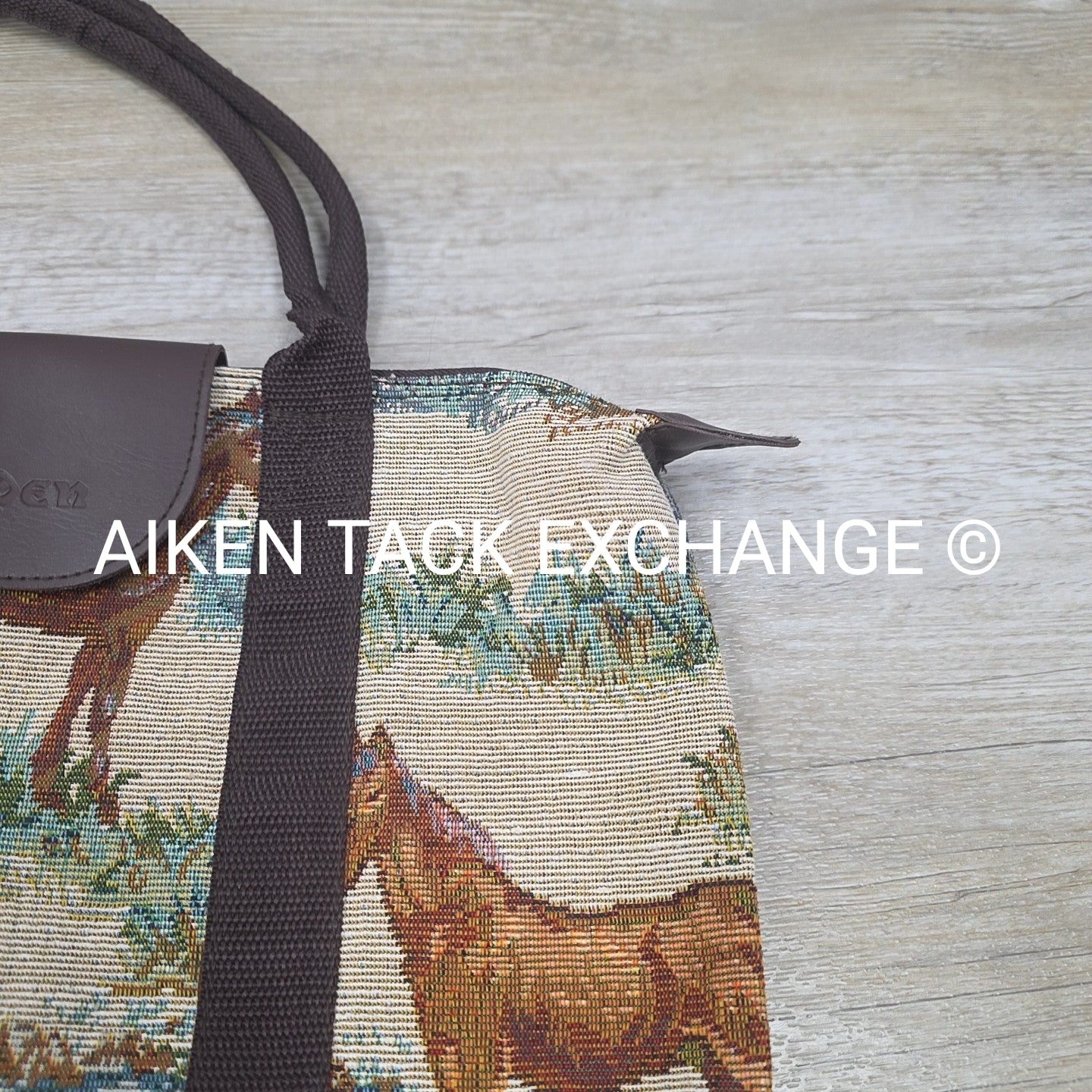 Equestrian Print Tote Bag