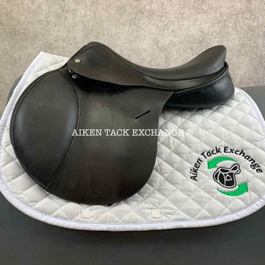2017 Stackhouse Close Contact Jump Saddle, 16.5" Seat, Short Flap, Medium Narrow