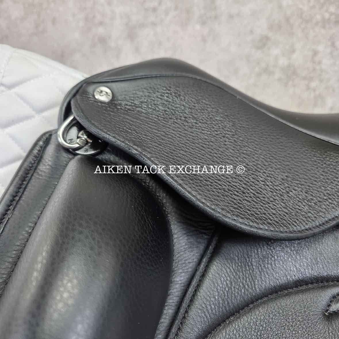 2023 Envy by Custom Saddlery Aurora Monoflap Dressage Saddle, 17.5" Seat, Adjustable Tree, Wool Flocked Panels