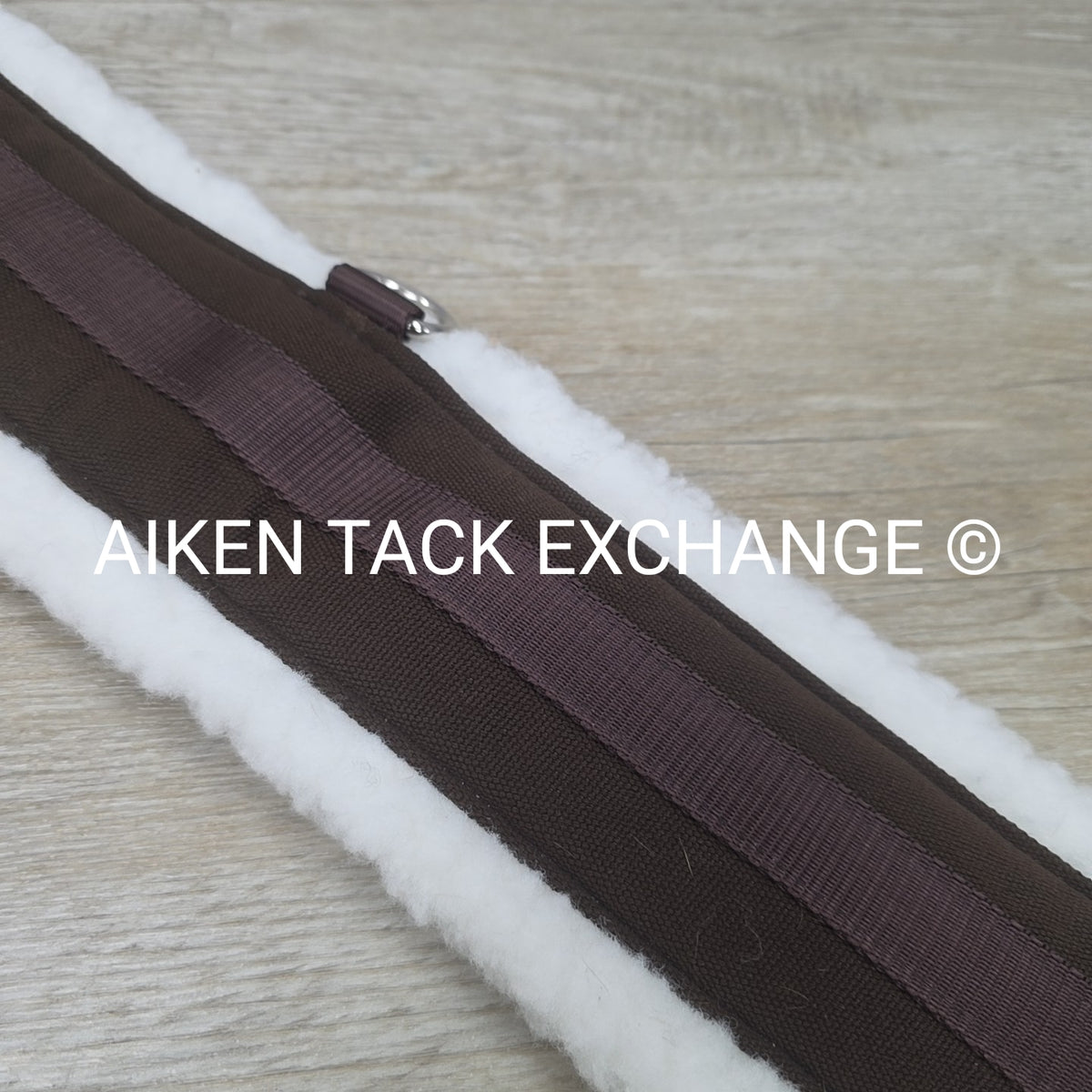 SmartEquine Fleece Girth with Double End Elastic, Brown, 56"