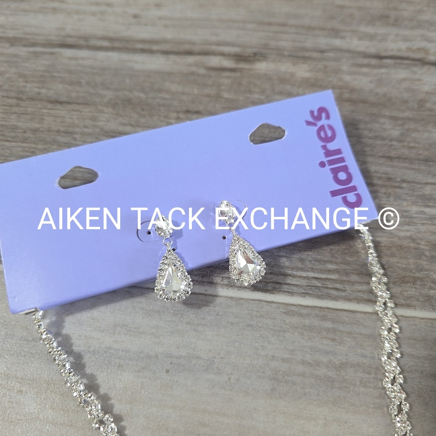 Claire's Bundle - 1 Tiara, 1 Set of Earrings, 1 Necklace