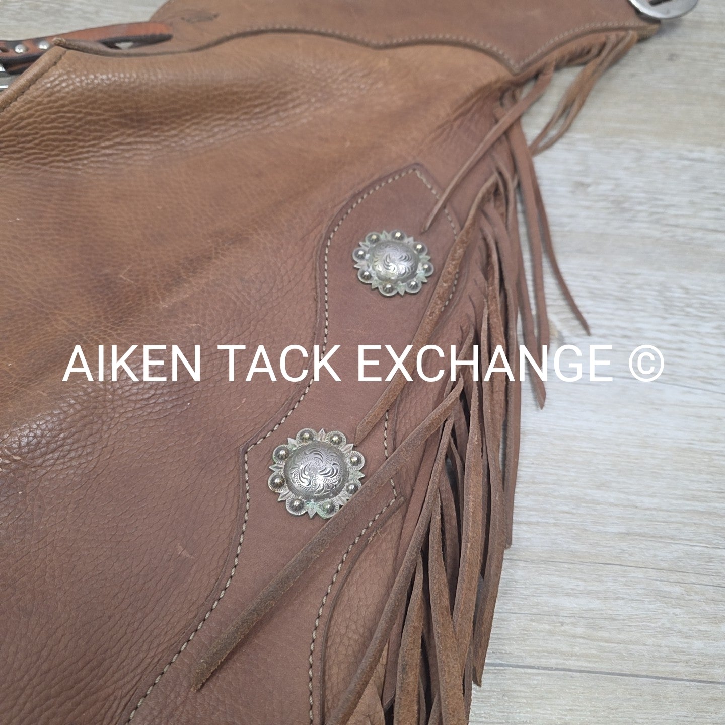 Dakota Territory Leather Fringe Chaps, S/M