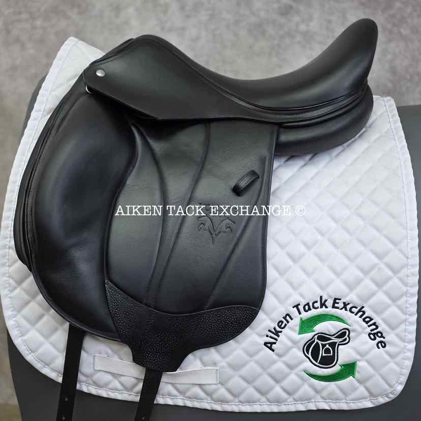 **SOLD** 2022 Voltaire Adelaide Monoflap Dressage Saddle, 17.5" Seat, 2AA Flap, Wide Tree, PRO Panels, Full Buffalo Leather
