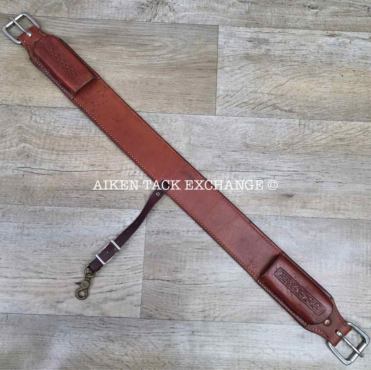 RW Bowman Mike Branch Natural Ride Western Saddle, 16" Seat, Wide Tree - Full QH Bars