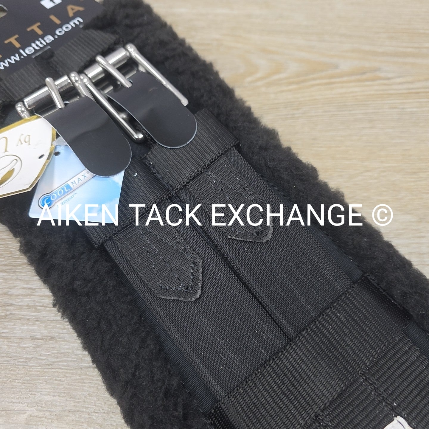 Lettia CoolMax Fleece Dressage Girth, Black, 28"