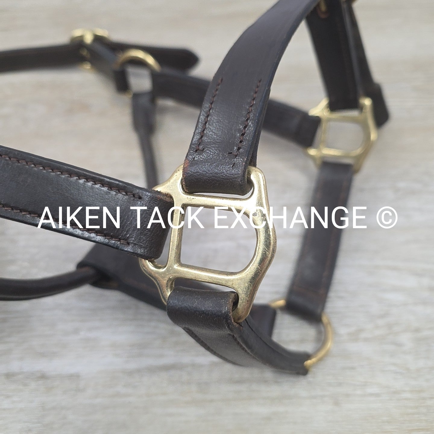 Leather Halter, Brown, Size Full