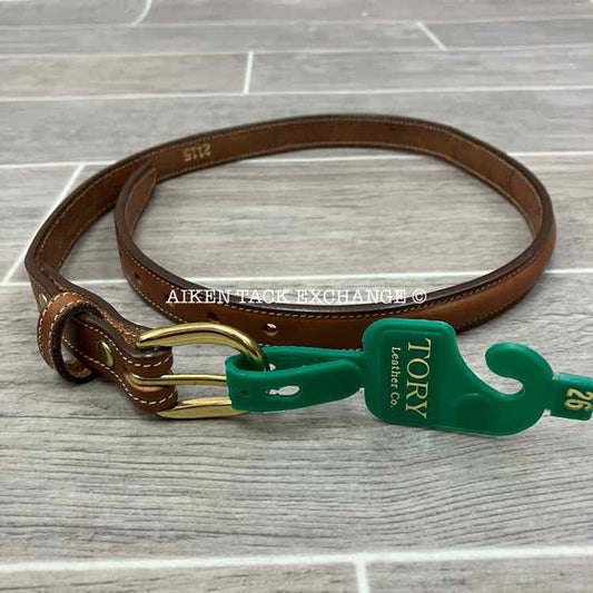 Tory Leather Plain Raised Leather Belt 26