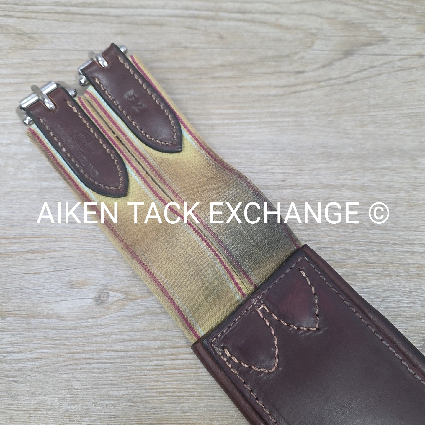 Beval Girth with Single End Elastic, Brown, 52"