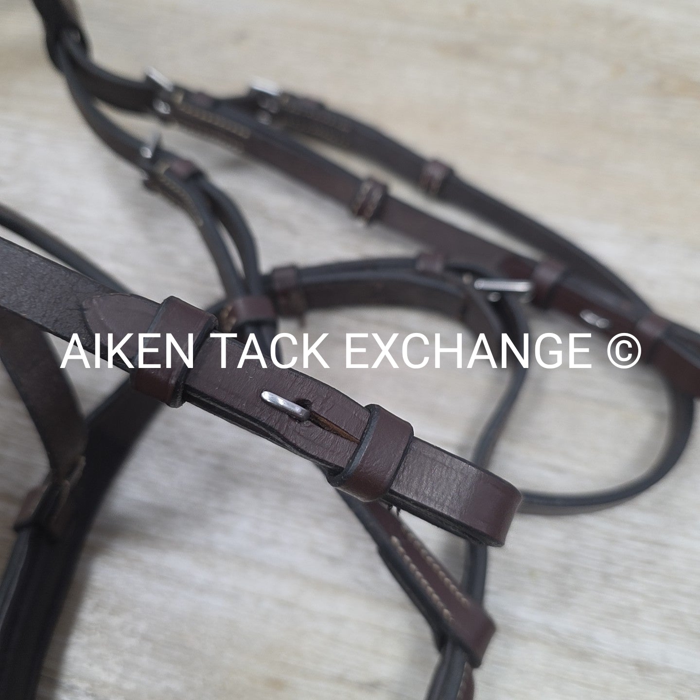 KL Select Black Oak Fancy Stitched Bridle with Matching Laced Reins, Brown, Cob