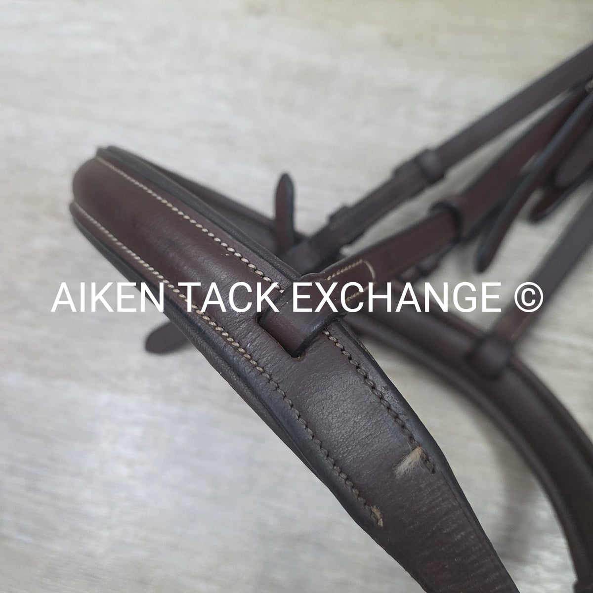 KL Select Red Barn Fancy Stitched Bridle with Laced Reins, Brown, Size Full