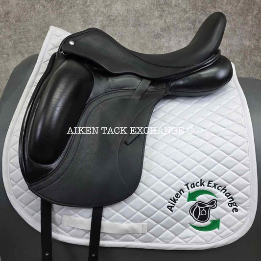 2018 Custom Saddlery Wolfgang Matrix Monoflap Dressage Saddle, 18" Seat, Adjustable Tree, Wool Flocked Panels
