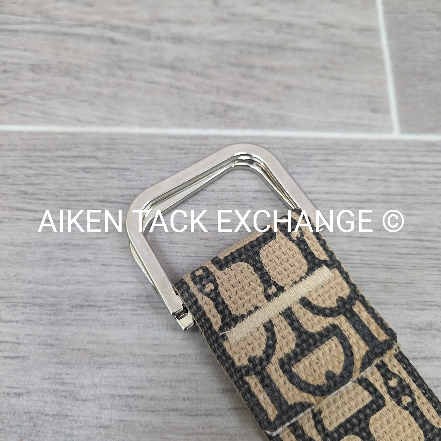 Bit Pattern Wide Cloth Belt, Size Small
