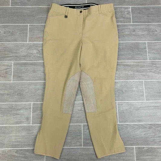 On Course Knee Patch Breeches, Size 34 R