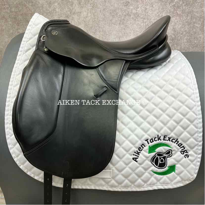 1994 Kieffer Wein DL Dressage Saddle, 17" Seat, Medium Wide Tree, Wool Flocked Panels