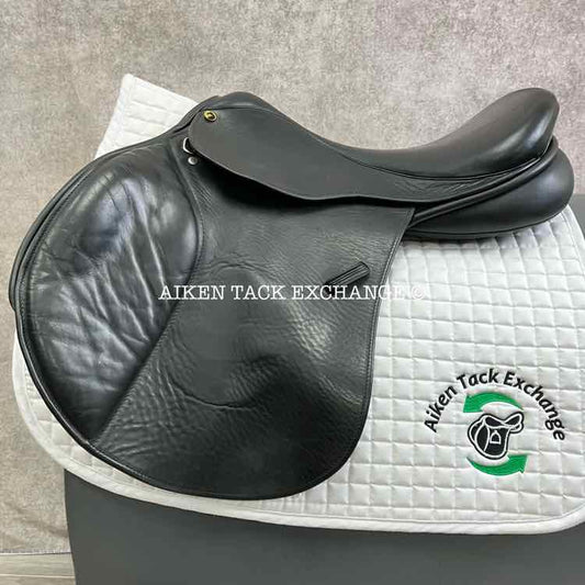 2018 Barclay & Co. by Ideal Pro-Shock Close Contact Jump Saddle, 19" Seat, Wide Tree, Wool Flocked Panels