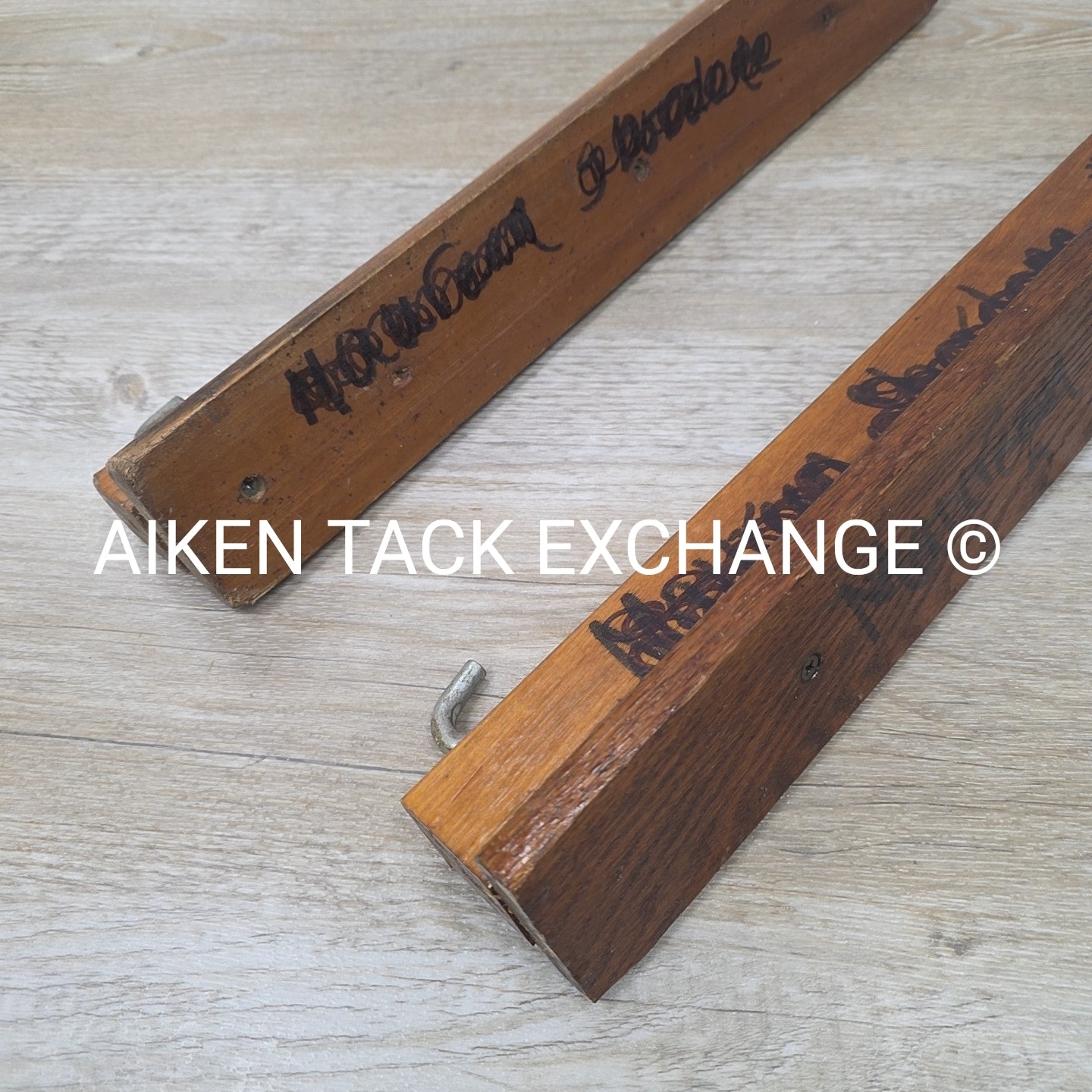 BARGAIN BUNDLE: 2 Wooden Wall Mount Saddle Racks