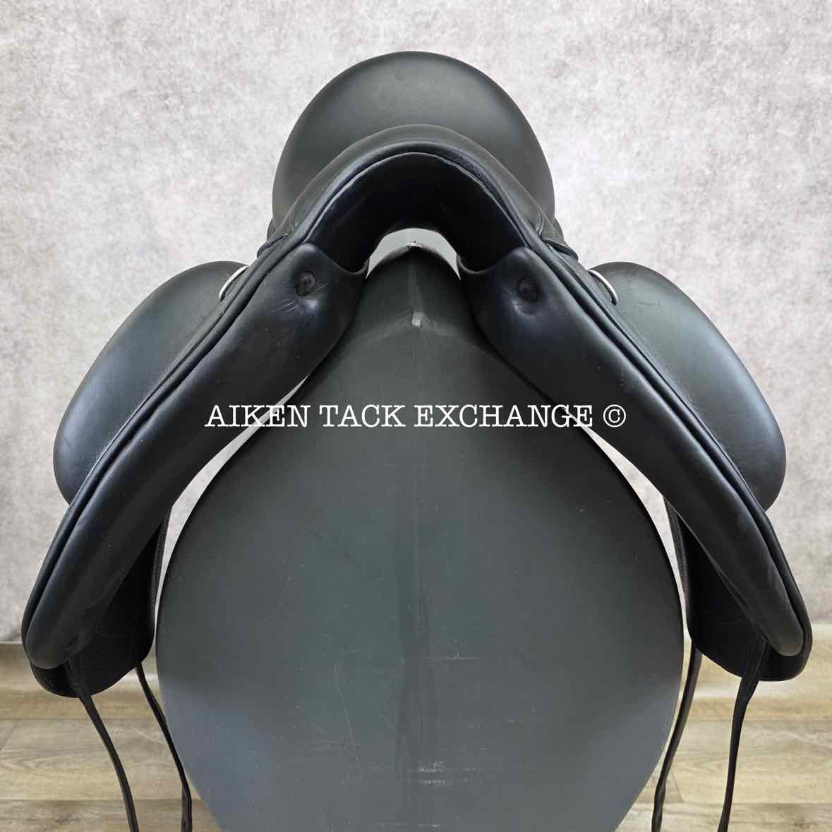 2018 Forestier Aachen Monoflap Dressage Saddle, 17" Seat, 1 Flap, MW/W Tree, PRO Panels, Full Buffalo Leather