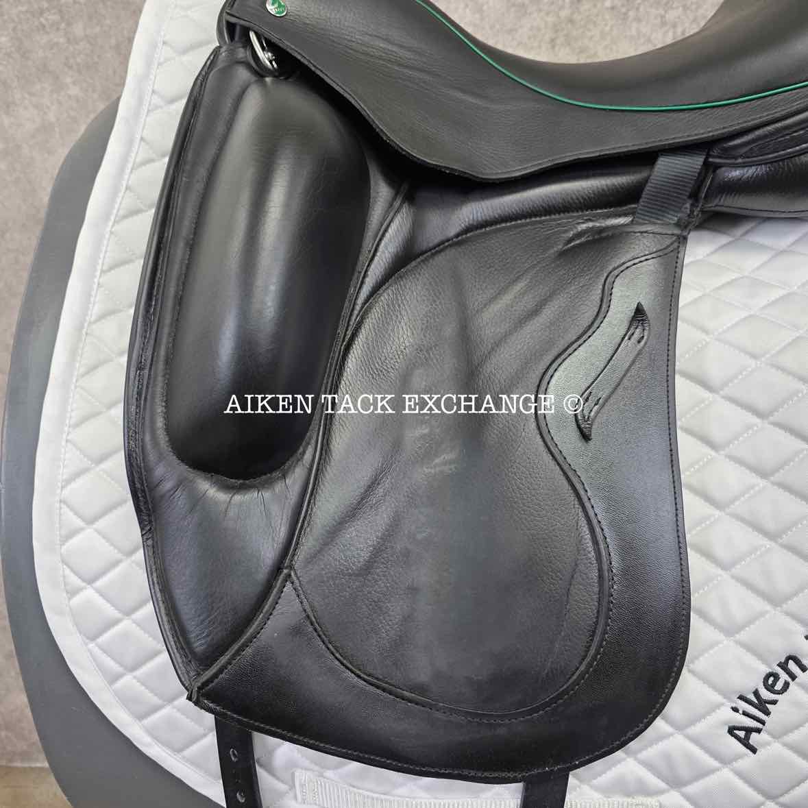 2023 Envy by Custom Saddlery Motion Monoflap Dressage Saddle, 17" Seat - Short Flap, Adjustable Tree, Wool Flocked Panels