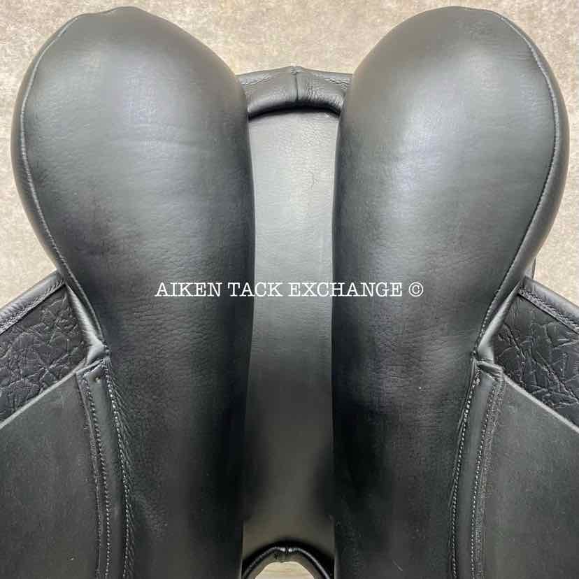 2009 County Perfection Dressage Saddle, 17" Seat, Forward Flap, Medium Tree, Wool Flocked Panels