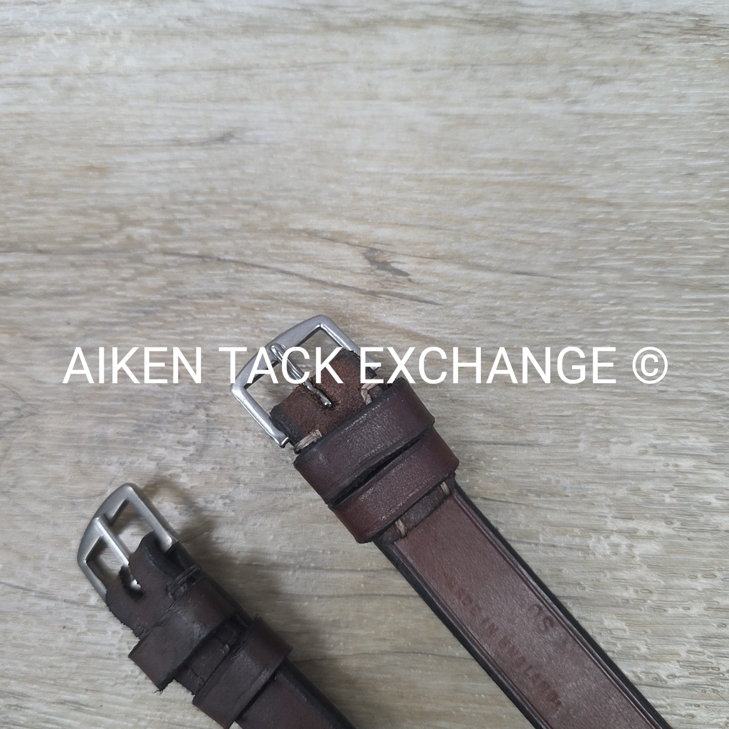 Made In England Wide Cheek Pieces, Brown, Oversize