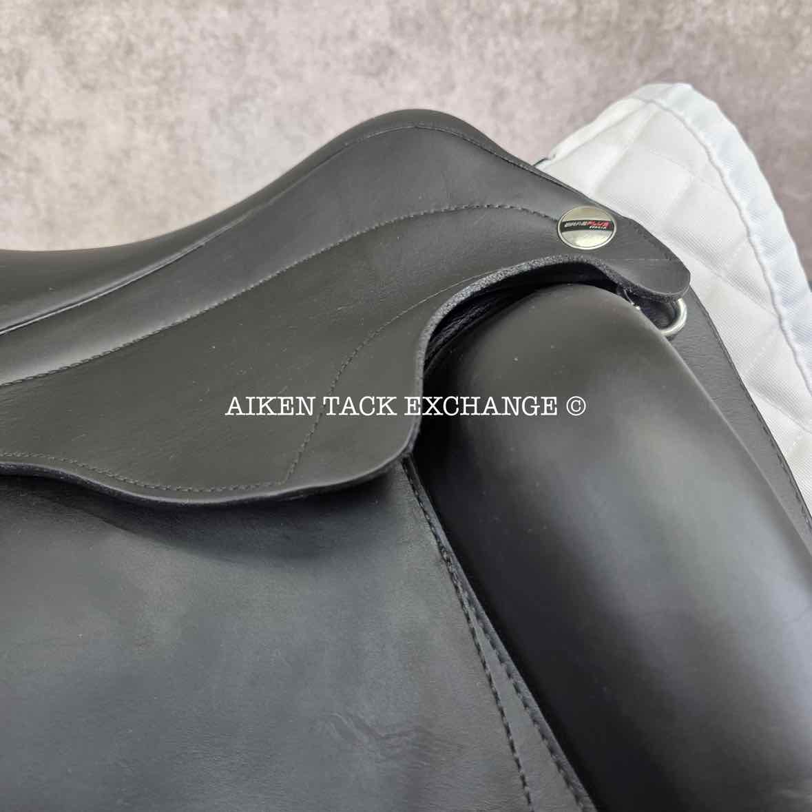 2018 Erreplus Freestyle Monoflap Dressage Saddle, 17" Seat, Adjustable Tree, Wool Flocked Panels