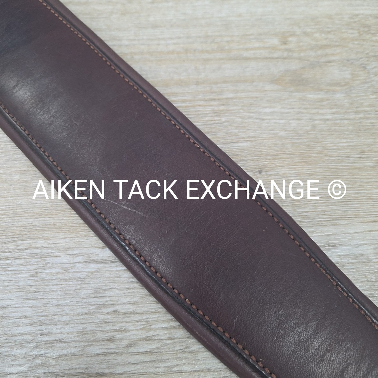 HFP Leather Girth with Single End Elastic, Brown, 54"