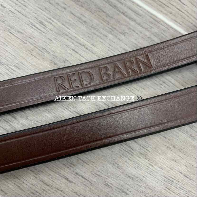KL Select Red Barn Special Grip Reins (No Stops), Brown, Size Full - 54"