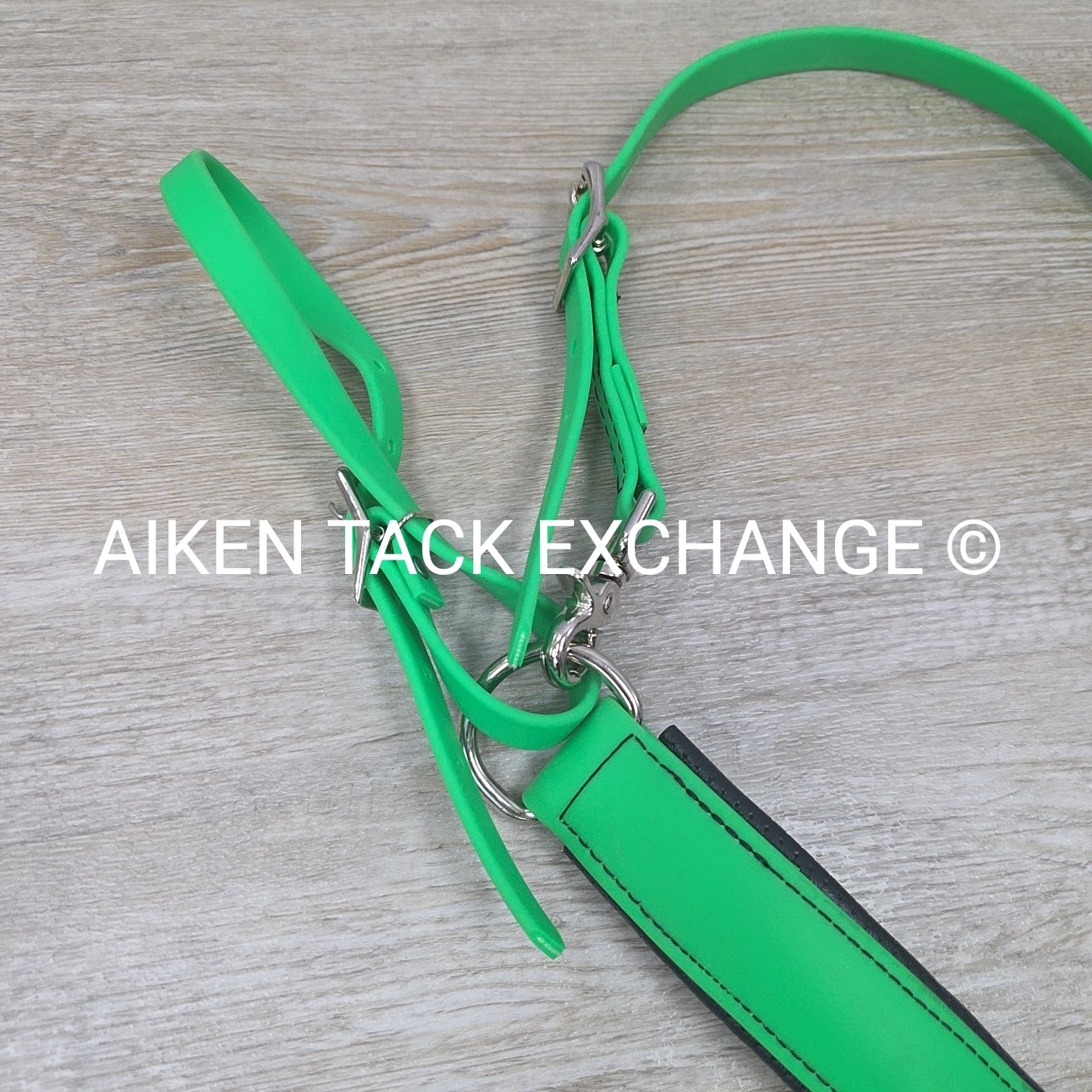 Biothane Bitless Bridle with Reins & Breastplate, Green, Size Full