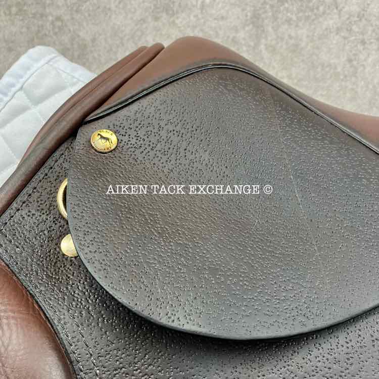 2021 Black Country GPX All Purpose Jump Saddle, 17" Seat, Wide Tree, Wool Flocked Panels