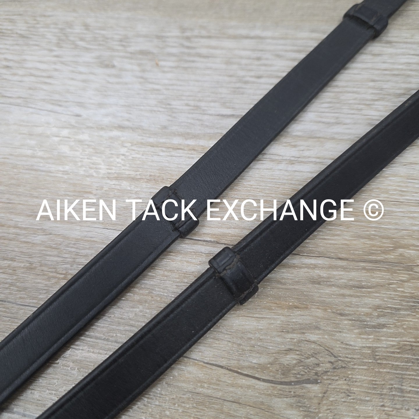 BARGAIN BUNDLE: 2 Pairs Leather Reins with Hand Grips, Black