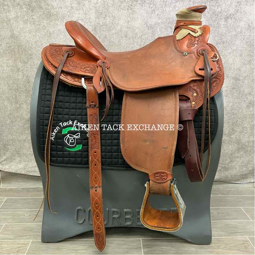 **SOLD** 2009 McCall Saddle Co. 98 Wade Western Saddle, 17" Seat, Wide Tree - Full QH Bars, Comes with Matching Breastplate & Rear Cinch