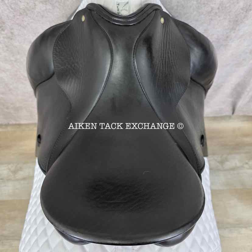 2001 Schleese Jane Savoie Dressage Saddle, 17" Seat, MW/W Tree, Wool Flocked Panels