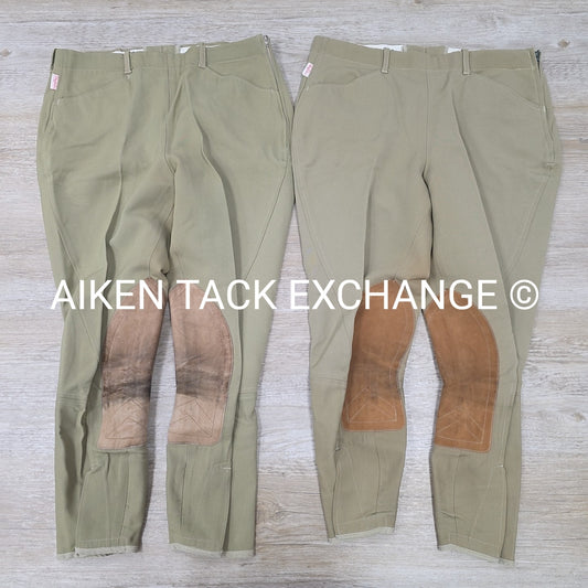BARGAIN BUNDLE: 2 Pair Tailored Sportsman Knee Patch Breeches, Size 30