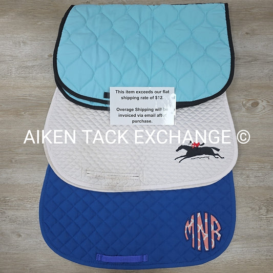 BARGAIN BUNDLE: 3 All Purpose Saddle Pads (some have embroidery)