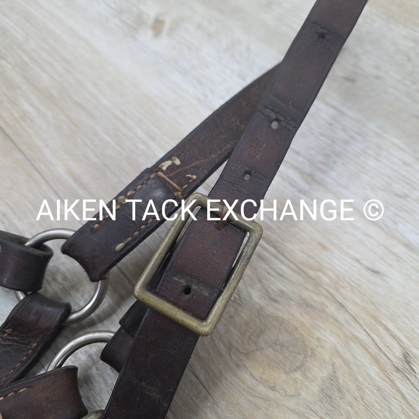 BARGAIN BUNDLE: 2 Leather Halters, Brown, Size Full