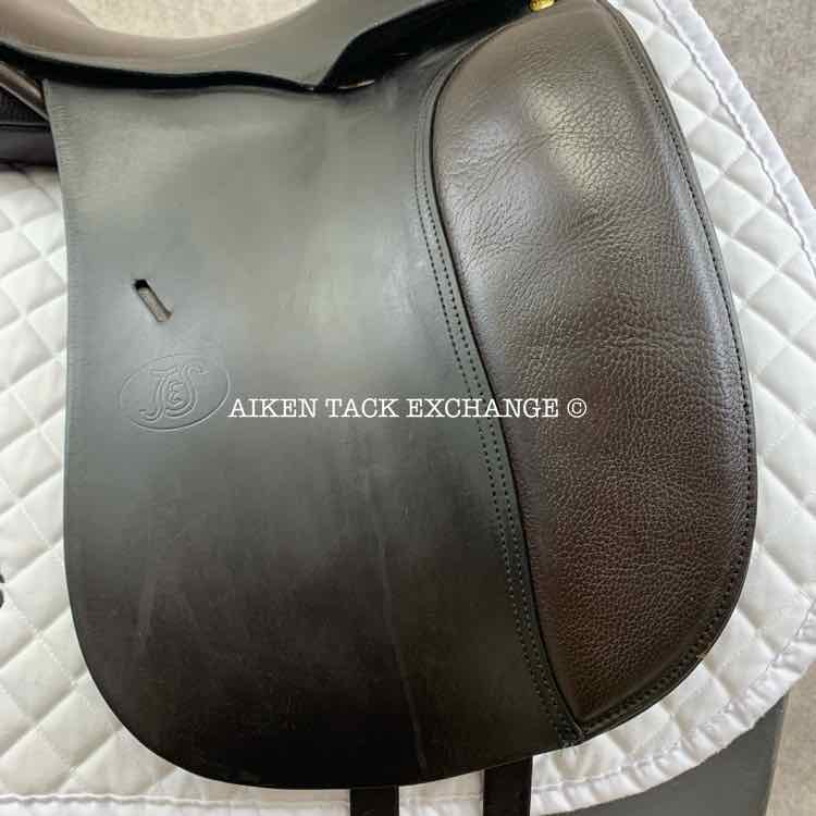 **SOLD** 1998 Schleese JES Dressage Saddle, 17" Seat, Wide Tree, Wool Flocked Panels